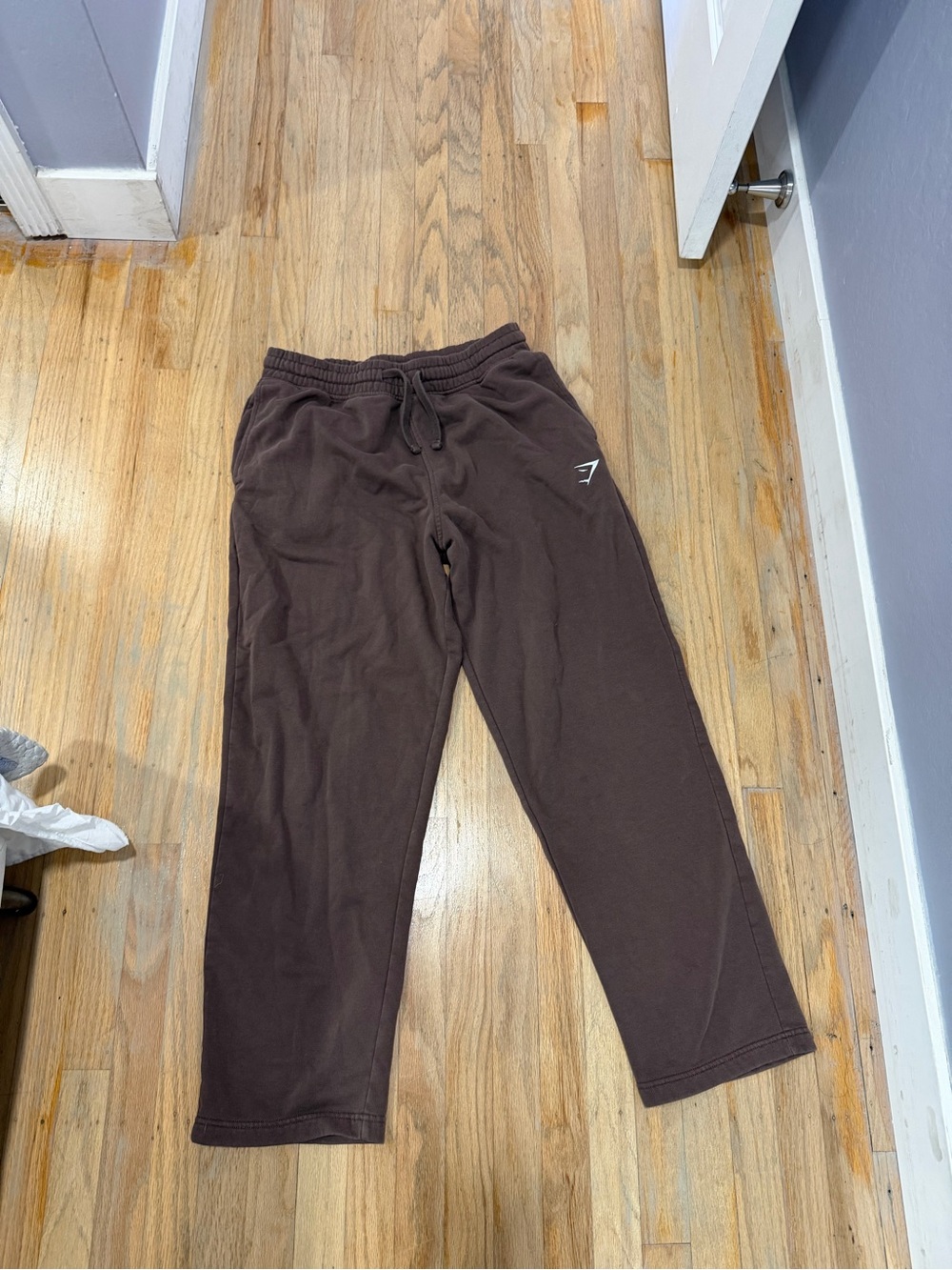 Gymshark Men's Dark Brown Drawstring Joggers